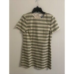 Antonio Melani x The Style Bungalow Palm Vanilla Striped Mini Dress Size 6 NWT